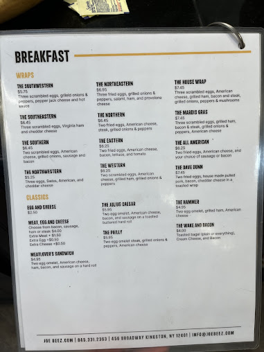 Menu Joe Beez - 9