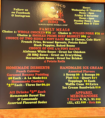 Menu Joe Bosco Authentic Smokehouse Bbq - 6