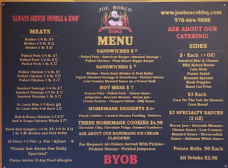 Menu Joe Bosco Authentic Smokehouse Bbq - 8
