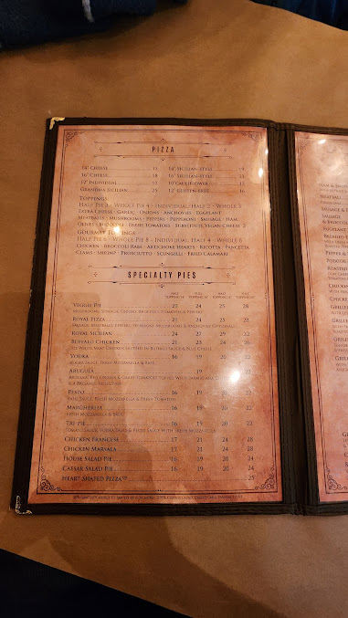 Menu Joe & Pat's Pizzeria & Restaurant - 2