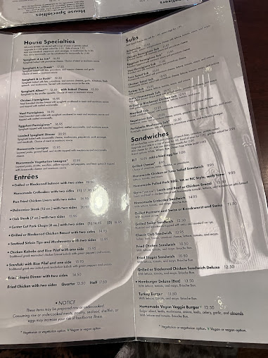 Menu Joes Inn The Fan - 0