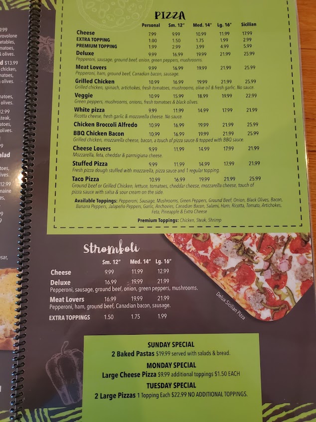 Menu Joe's Pizza Pasta Palace - 6