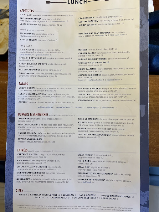 Menu Joe's Waterfront - 9