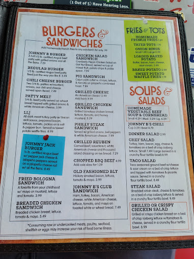 Menu Johnny Bs El Dorado - 4