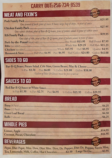 Menu Johnnys Bar B Q - 0