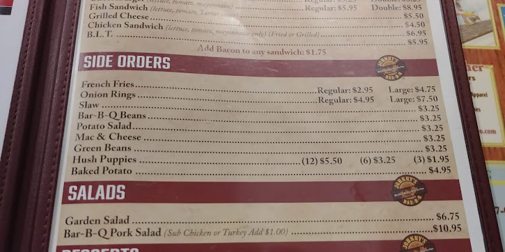 Menu Johnnys Bar B Q - 3