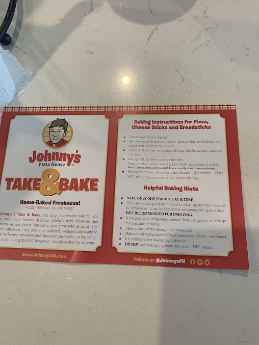 Menu Johnnys Pizza House Bossier City - 0