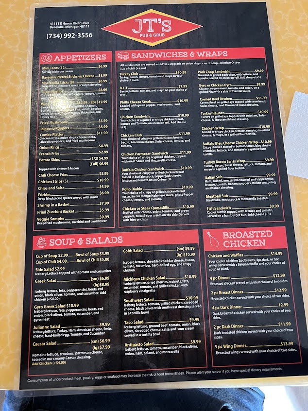 Menu Jts Pub And Grub - 2