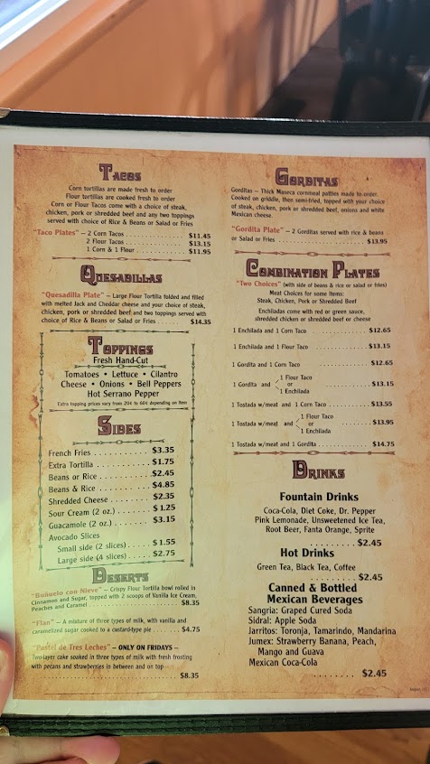 Menu Juans House Of Tacos - 0