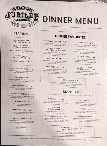 Menu Jubilee Restaurant - 4