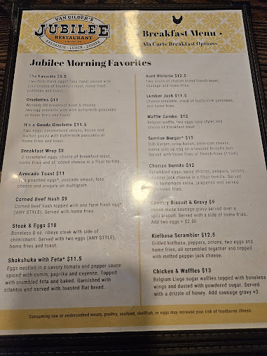 Menu Jubilee Restaurant - 9
