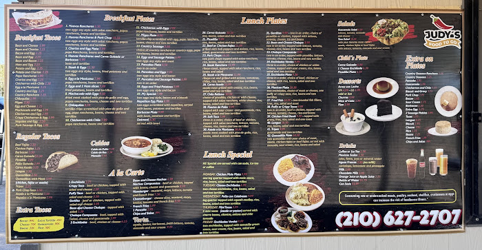Menu Judys Food To Go - 1