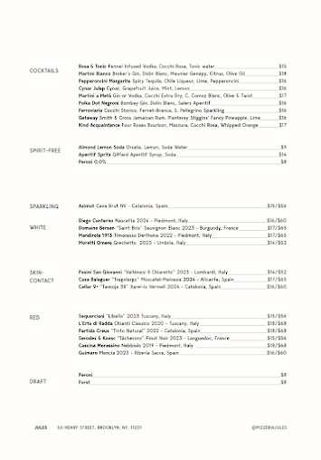 Menu Jules - 1