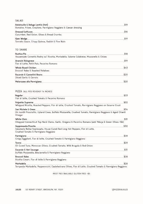 Menu Jules - 5