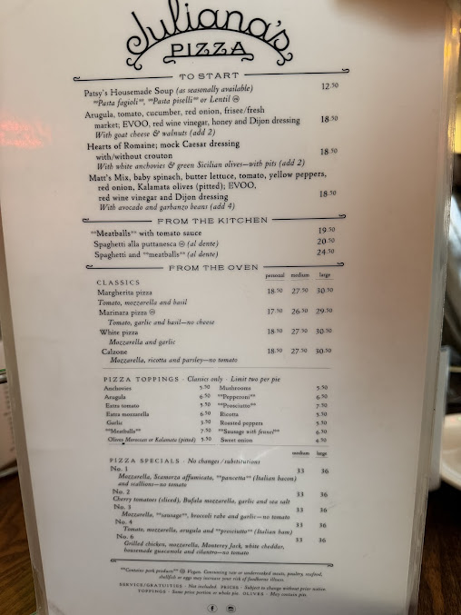 Menu Juliana’s - 6