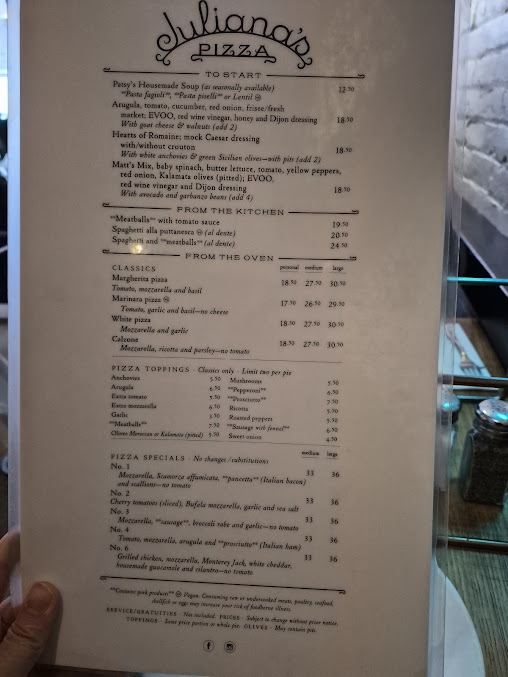 Menu Juliana’s - 9