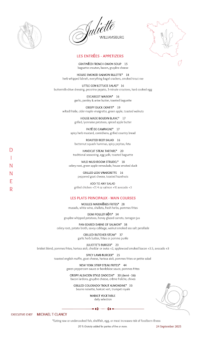 Menu Juliette Restaurant - 8