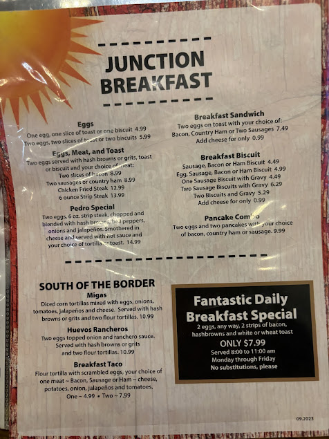 Menu Junction On Route 36 - 2