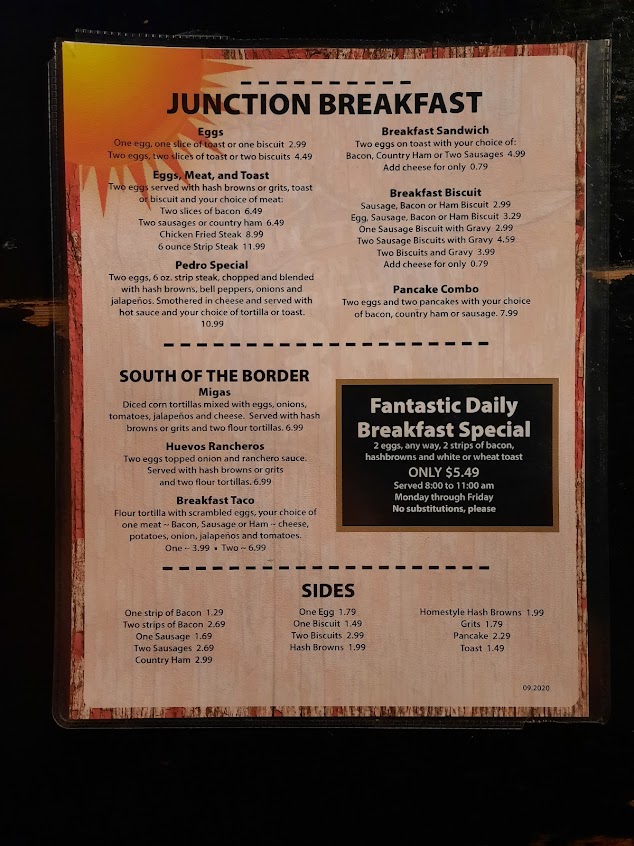 Menu Junction On Route 36 - 6