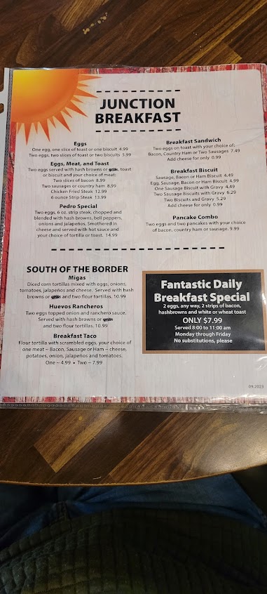 Menu Junction On Route 36 - 7