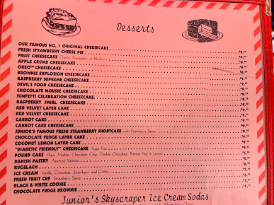 Menu Junior's Restaurant And Bakery - 1