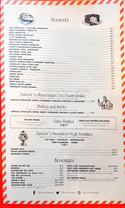 Menu Junior's Restaurant & Bakery - 1