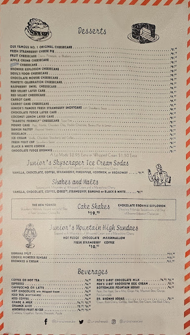 Menu Junior's Restaurant & Bakery - 2