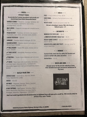 Menu Just A Small Town Grill - 4