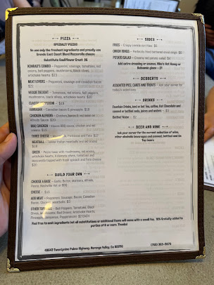 Menu Just A Small Town Grill - 6