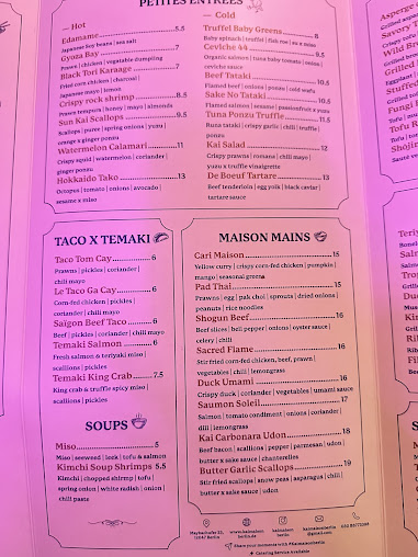 Menu Kai Maison - 2