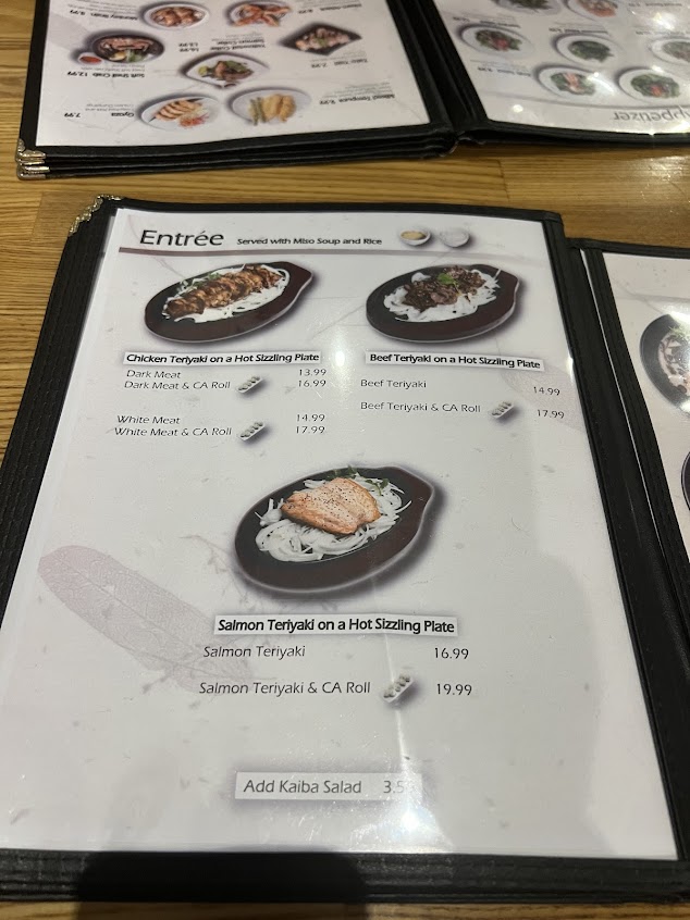 Menu Kaiba Japanese Restaurant Monterey Park - 5