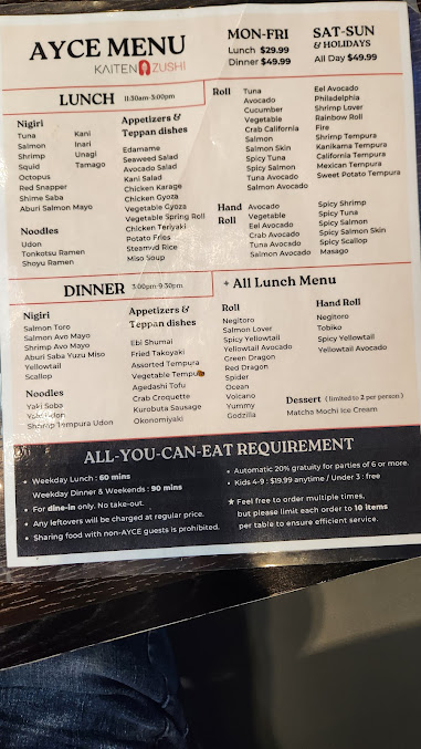 Menu Kaiten Zushi Nomad - 9