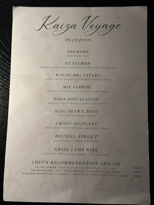 Menu Kaiza Newtown | Japanese Restaurant - 9