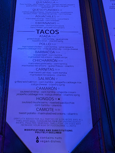 Menu Kalaveras Marina Del Rey - 1