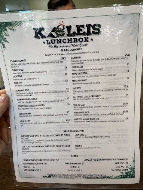 Menu Kaleis Lunchbox Maui Lani - 6