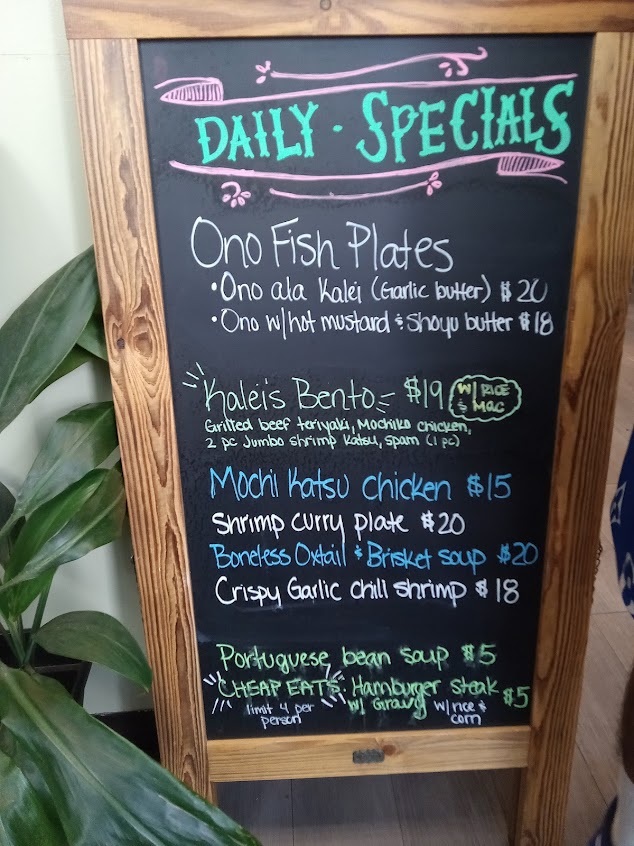 Menu Kaleis Lunchbox Maui Lani - 7