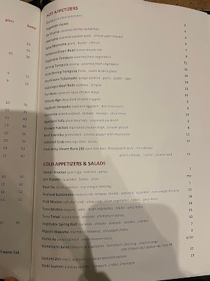 Menu Kamehachi - Northbrook - 1