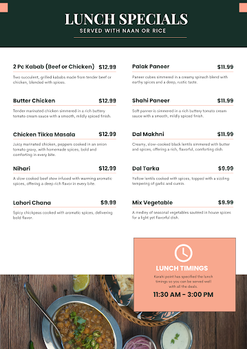 Menu Karahi Point Houston - 2