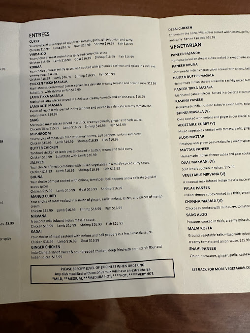 Menu Karma Indian Cuisine And Lounge North Spokane - 3