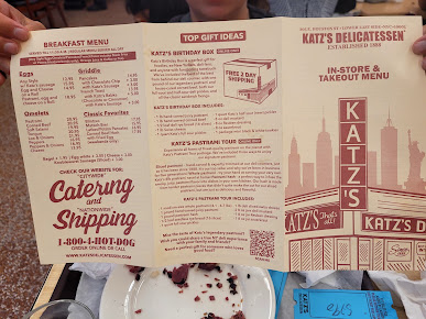 Menu Katz's Delicatessen - 0