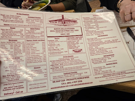 Menu Katz's Delicatessen - 3