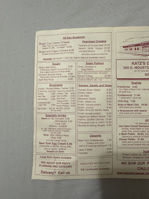 Menu Katz's Delicatessen - 4