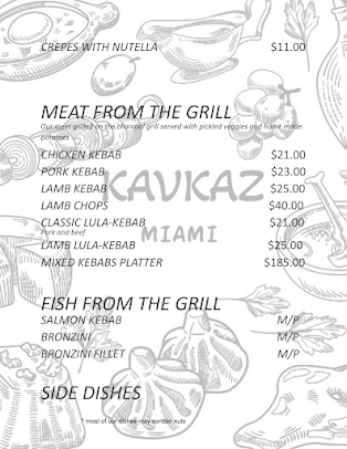 Menu Kavkaz Restaurant - 0
