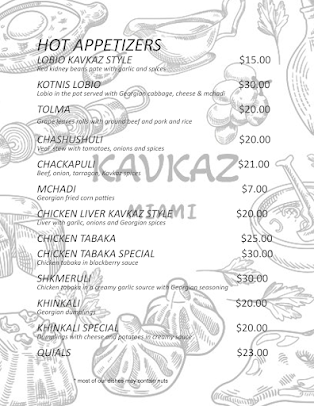 Menu Kavkaz Restaurant - 9