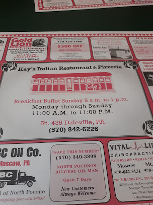 Menu Kay's Italian Restaurant - 7
