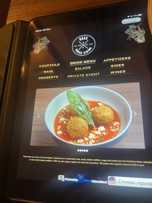 Menu Kaza Restaurant Urban Dining - 4