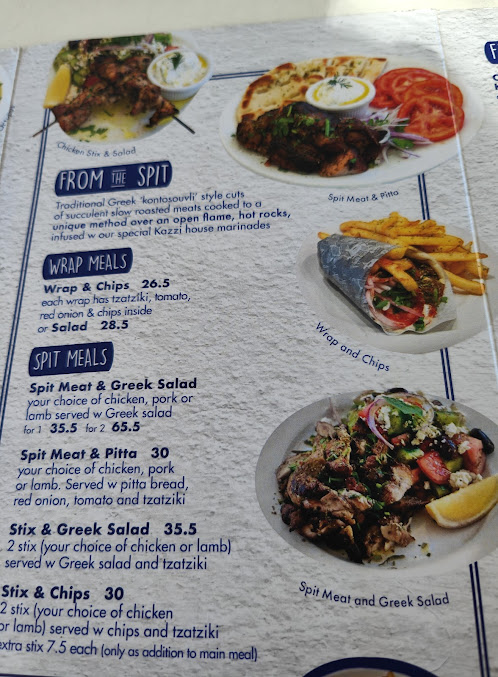 Menu Kazzi Beach Greek - 2