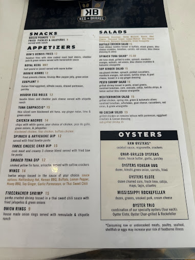 Menu Keg Barrel Ocean Springs - 2