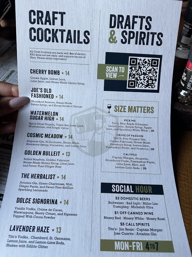 Menu Keg Social Orlando Dining Entertainment - 5