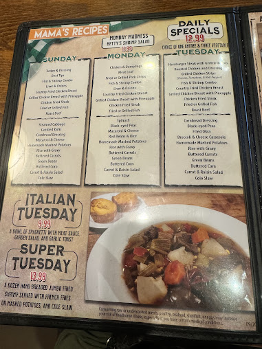 Menu Kelley's Country Cookin' {Meadows Place} - 0